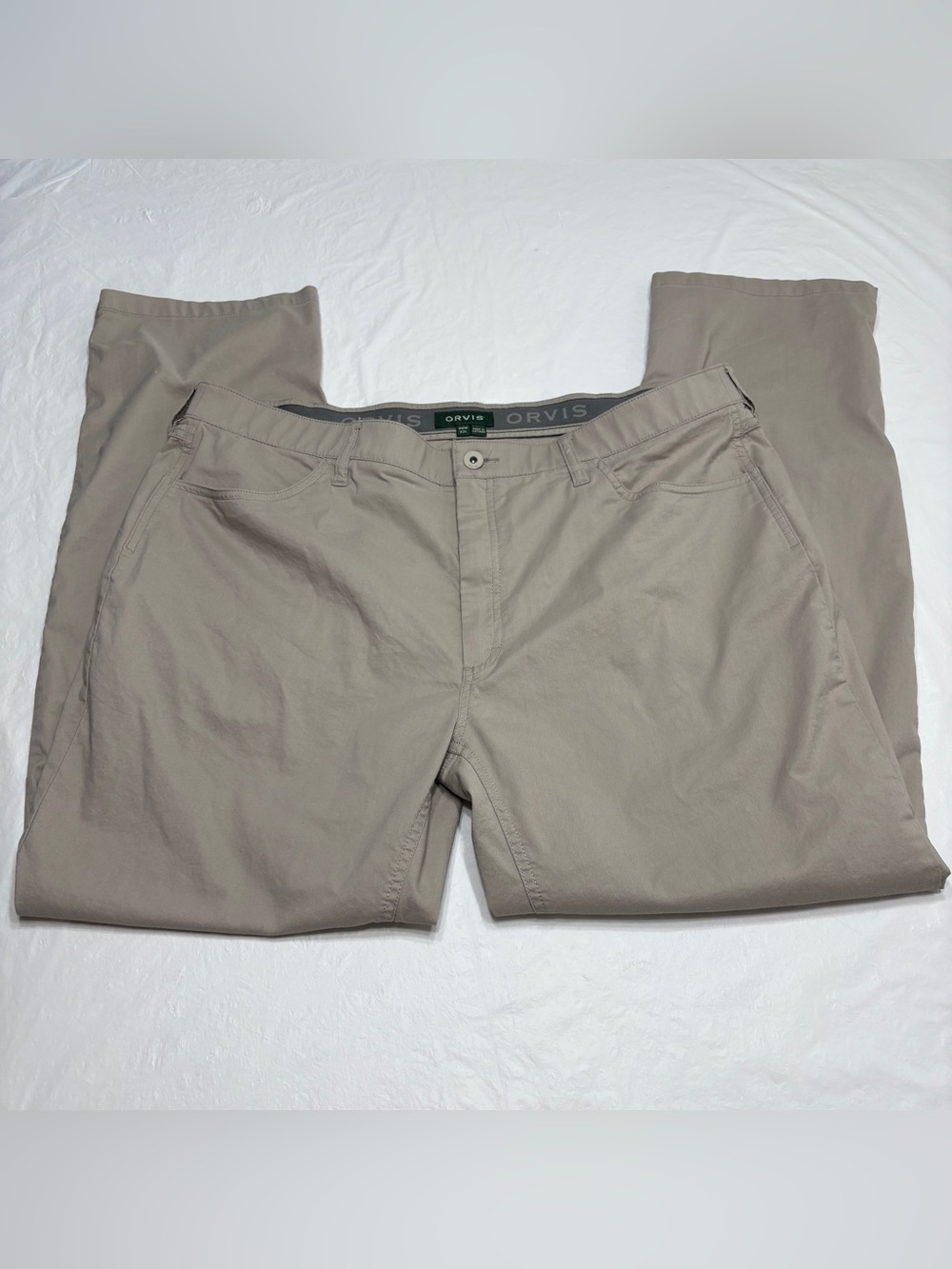 Orvis Flat Front Lightweight Outdoor Chino Pants Men’s 40x32 Beige